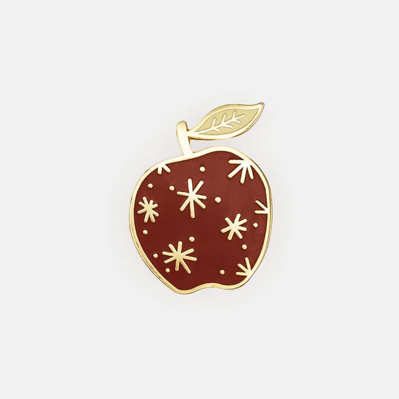 Red Remarkable apple - Roald Dahl pin badge - i heart badges